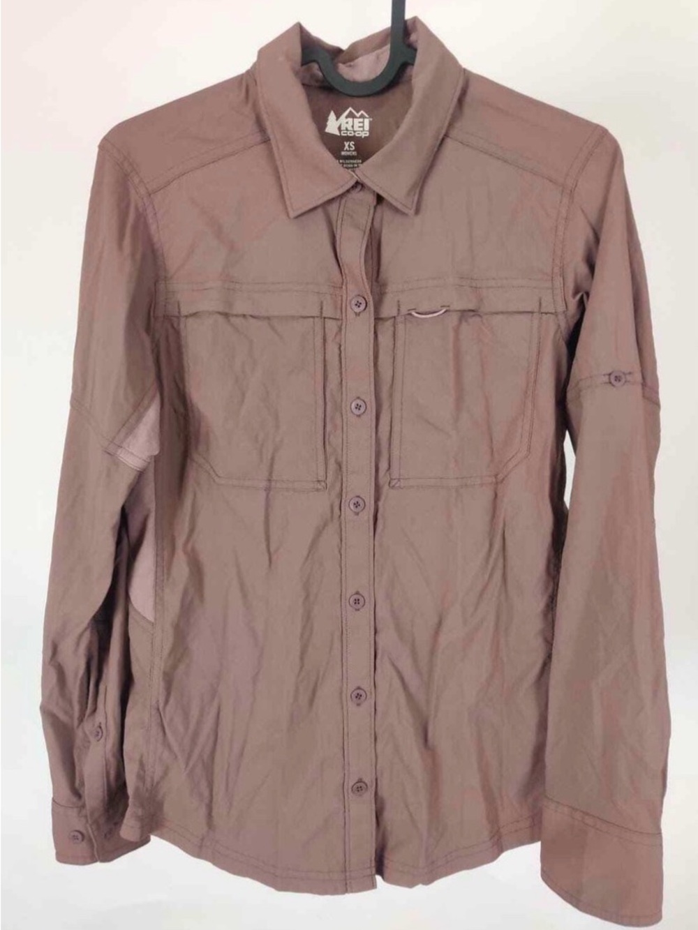EUC REI Women's Button-Up Sahara Hiking Shirt in Brown